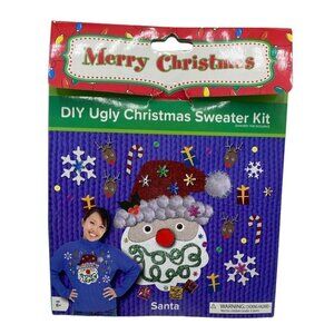 Ugly Christmas Sweater Kit Make Your Own Unique Sweater Santa Design Craft DIY